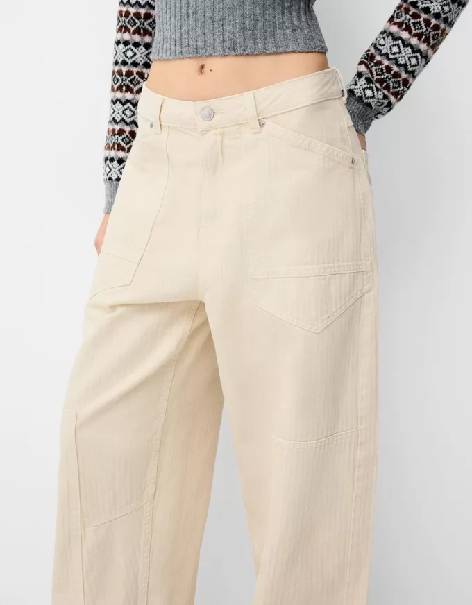pantalones de carpintero de sarga