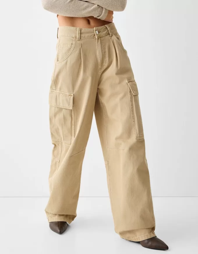 pantalones skater cargo de sarga