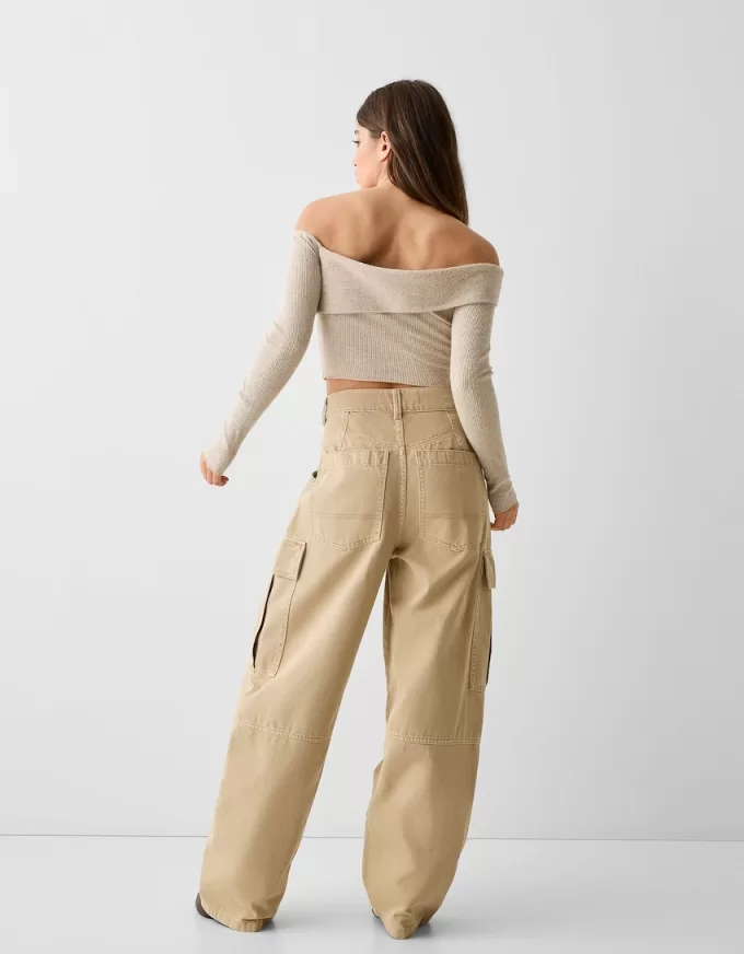 pantalones skater cargo de sarga