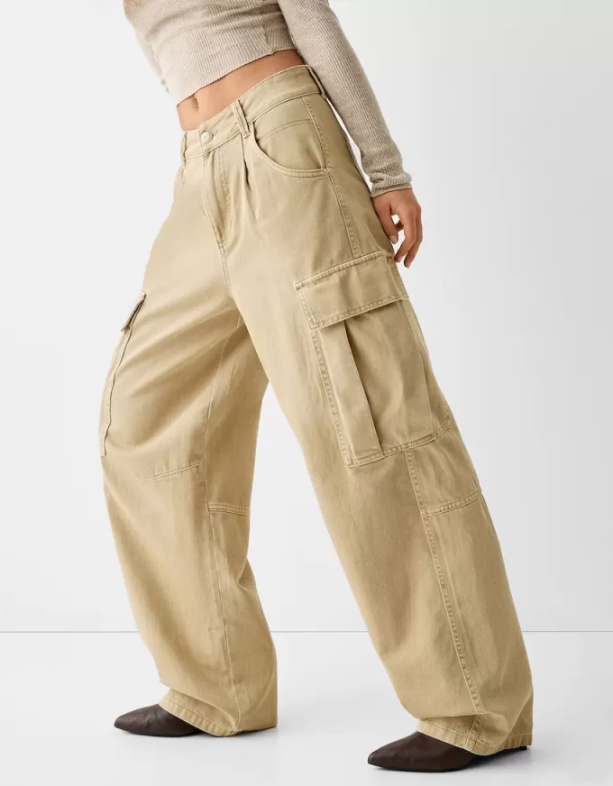 pantalones skater cargo de sarga