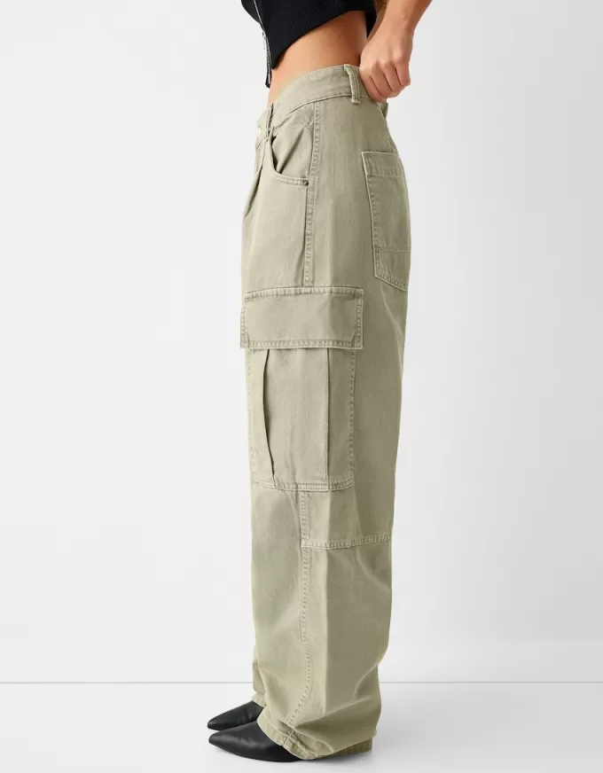 pantalones skater cargo de sarga