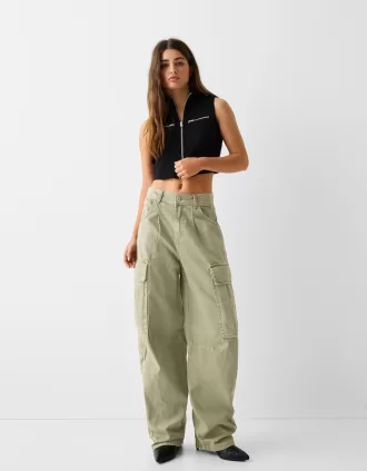 pantalones skater cargo de sarga
