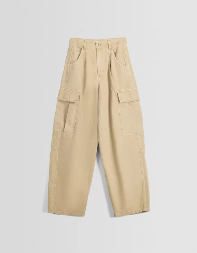 pantalones skater cargo de sarga