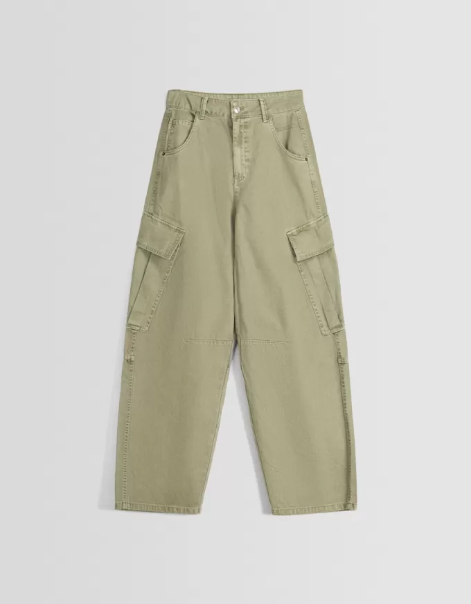 pantalones skater cargo de sarga