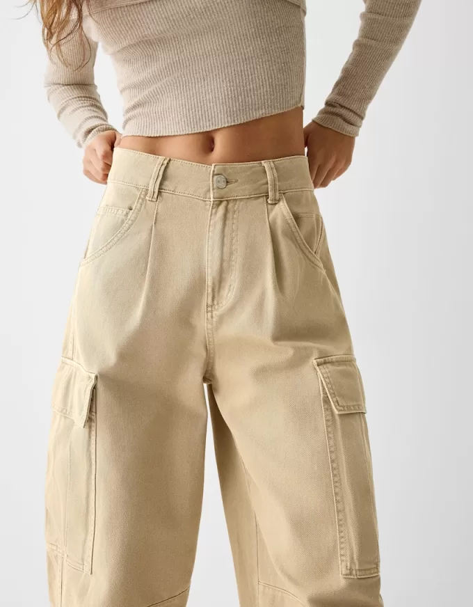 pantalones skater cargo de sarga