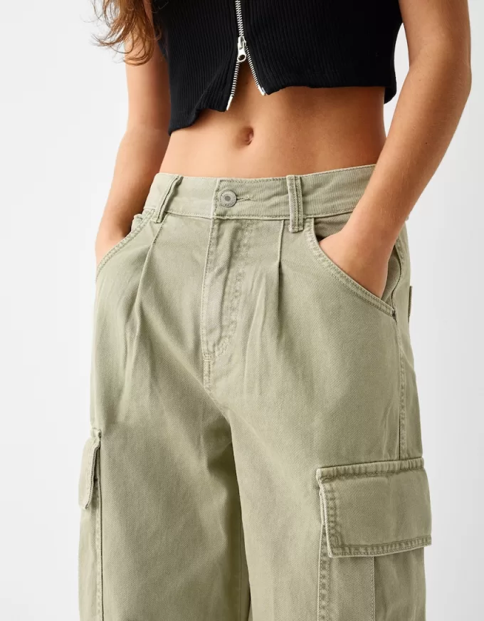 pantalones skater cargo de sarga