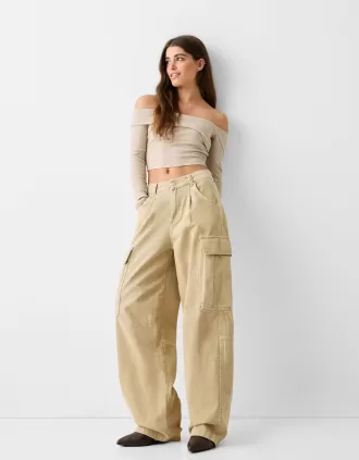 pantalones skater cargo de sarga
