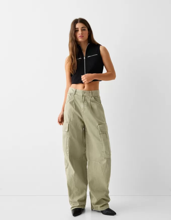 pantalones skater cargo de sarga